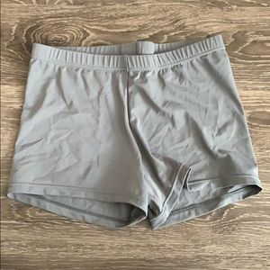 Gray balera compression dance shorts